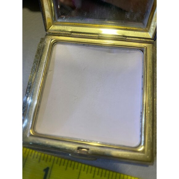 Vintage Collectible ONLY  Lancôme Paris Gold Compact Mirror Ornate Design - Picture 9 of 9